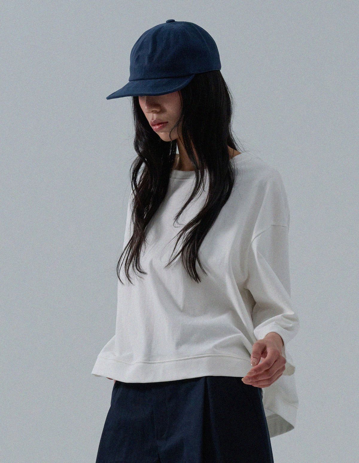 네일비(NEILBE) 슬리브 크롭 스웻컷슈 30s [pure cotton]