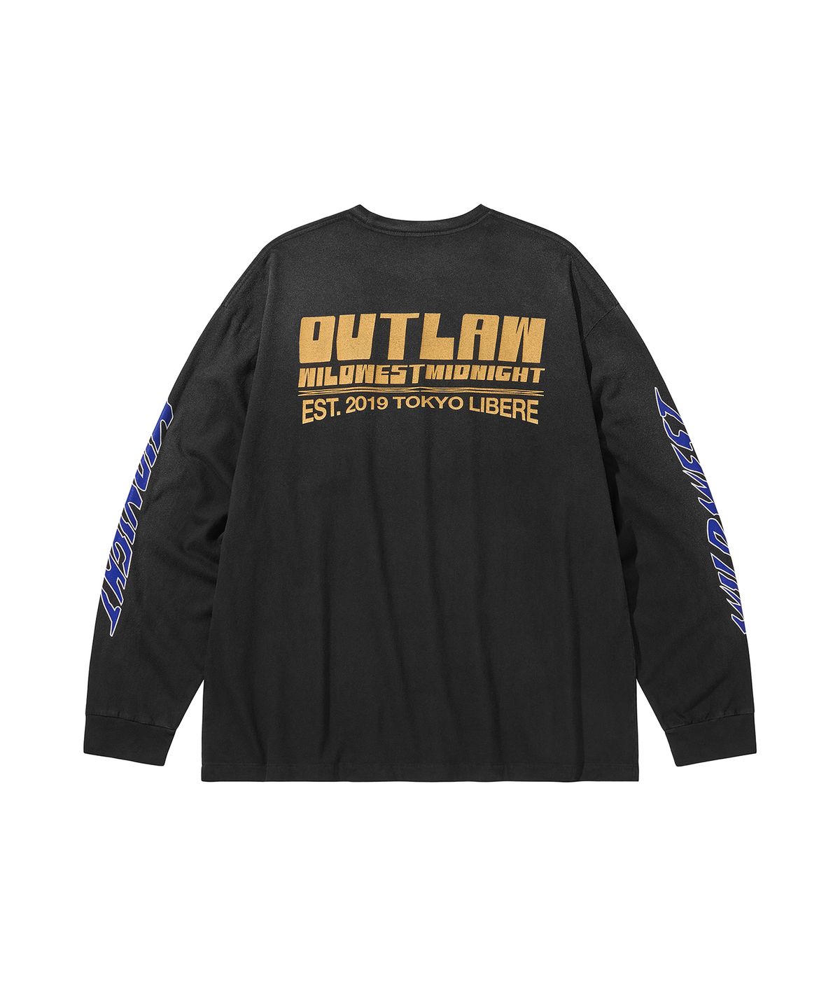 리베레(LIBERE) MIDNIGHT BISON LONG SLEEVE T-SHIRTS / BLACK