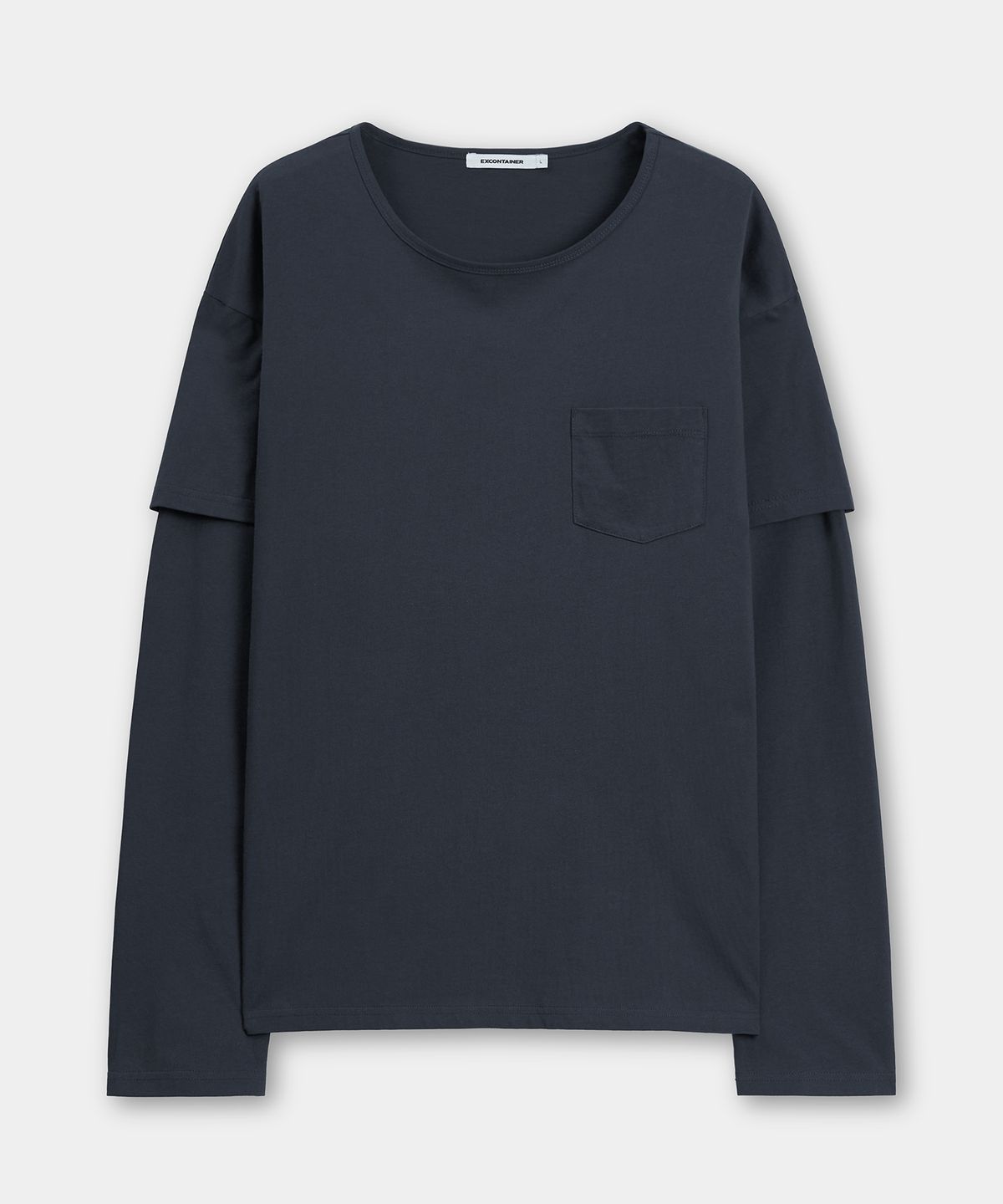 엑스컨테이너(EXCONTAINER) 유넥 레이어드 롱 슬리브 (NAVY)