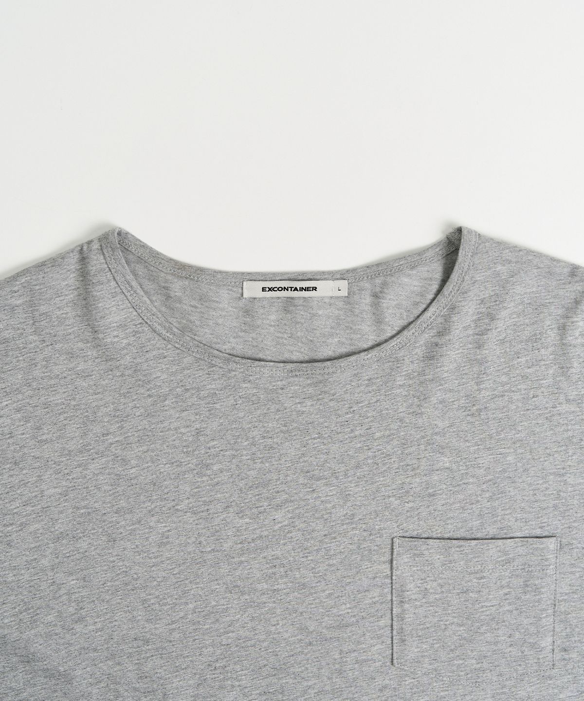 엑스컨테이너(EXCONTAINER) 유넥 레이어드 롱 슬리브 (MELANGE GREY)