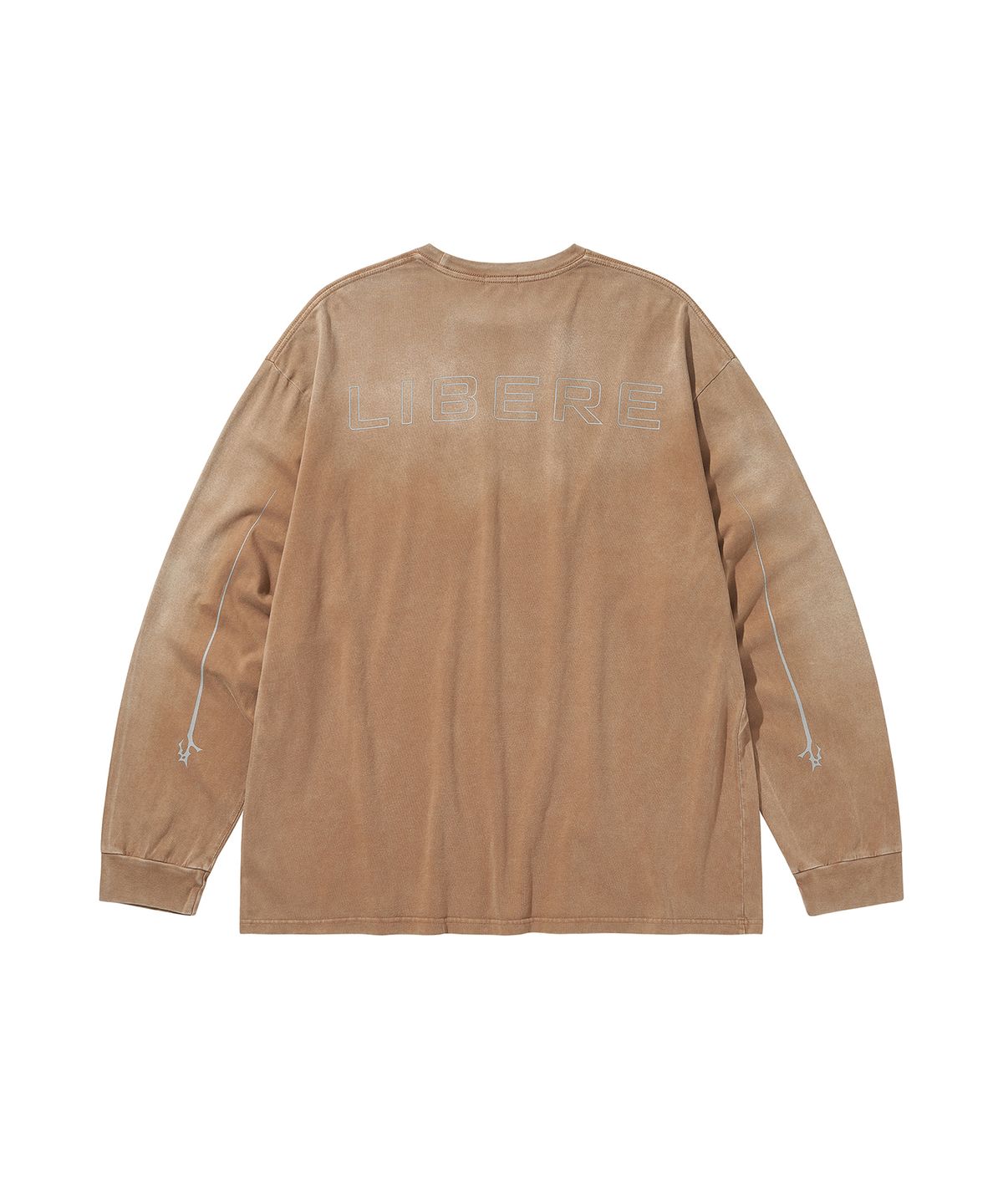 리베레(LIBERE) REFLECT LOGO LONG SLEEVE T-SHIRTS / BROWN