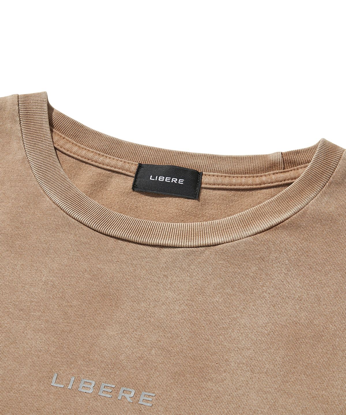 리베레(LIBERE) REFLECT LOGO LONG SLEEVE T-SHIRTS / BROWN