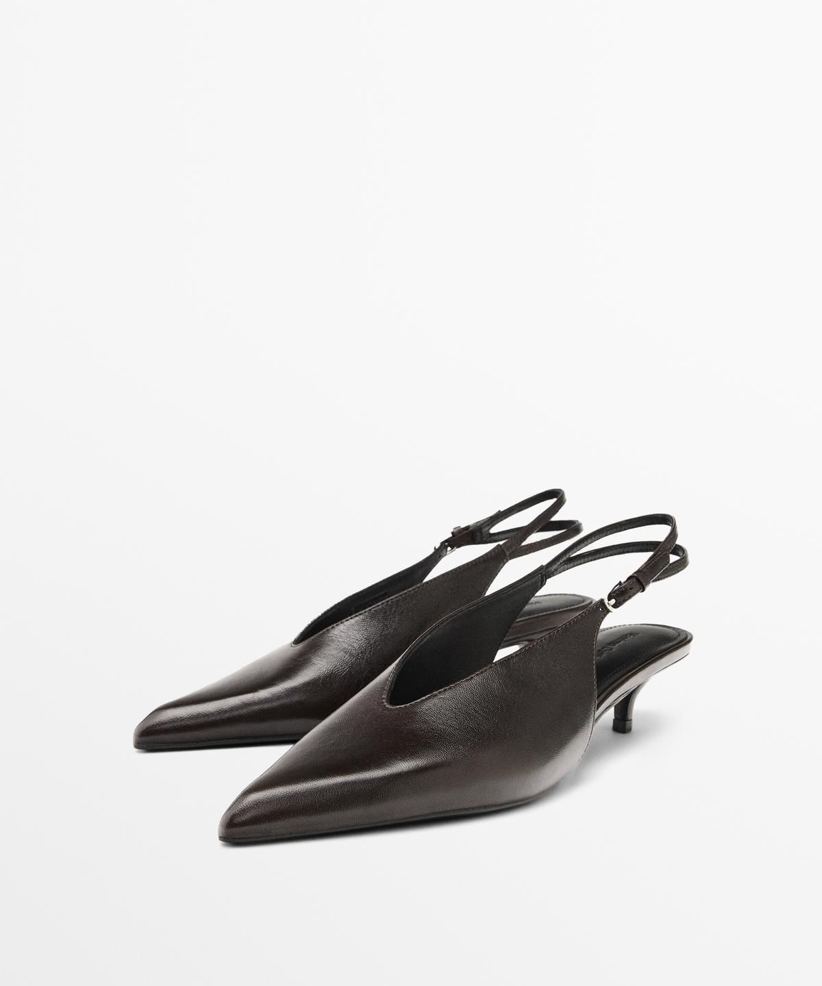 마시모두띠(MASSIMO DUTTI) 레더 슬링백 힐