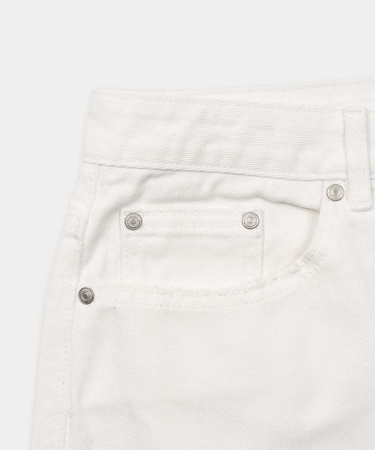 엑스컨테이너(EXCONTAINER) 그런지 포켓 플레어 데님 팬츠 (WHITE)