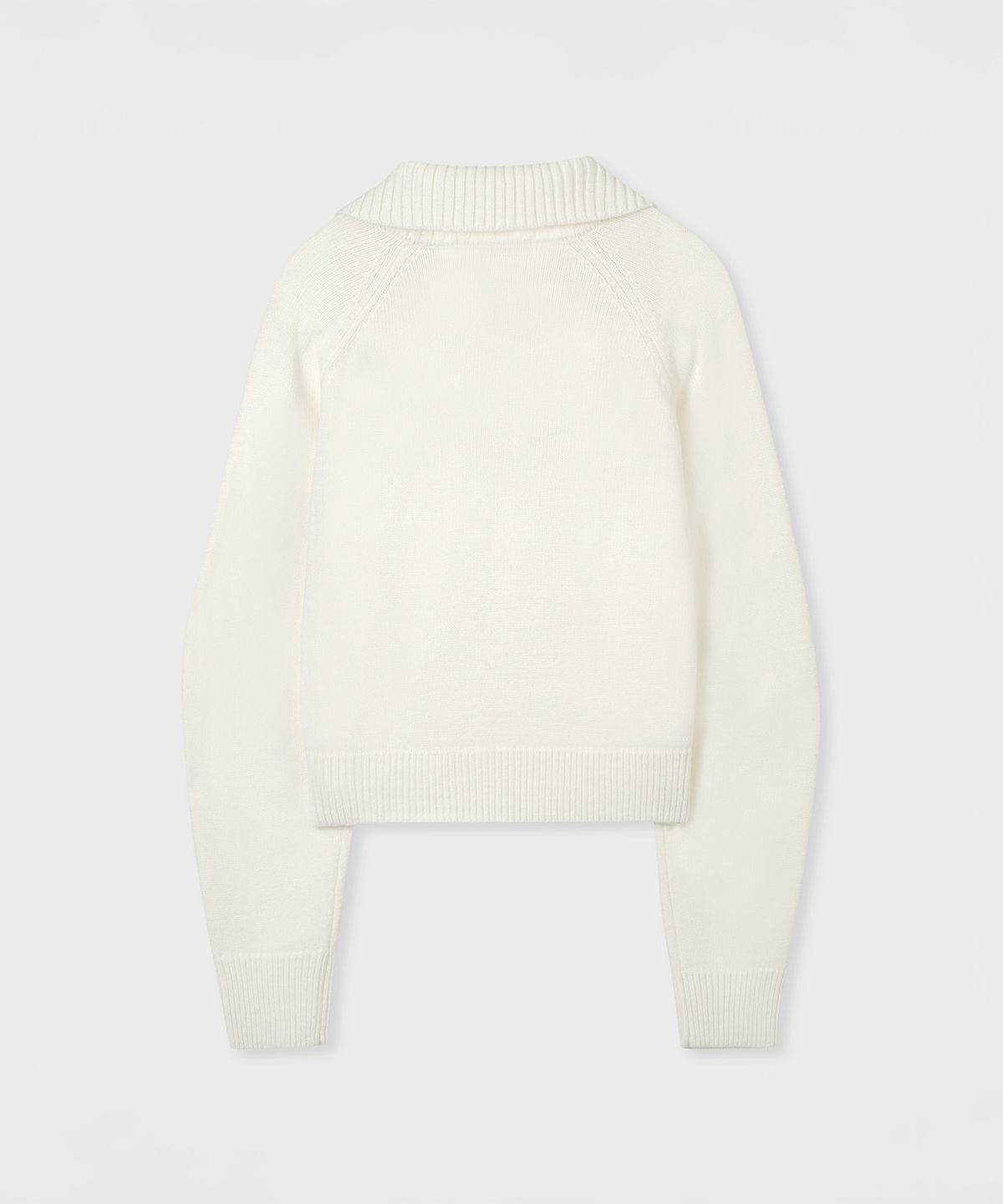 플랙 우먼(PLAC WOMEN) 커브드 래글런 하프 집업 니트 2colors