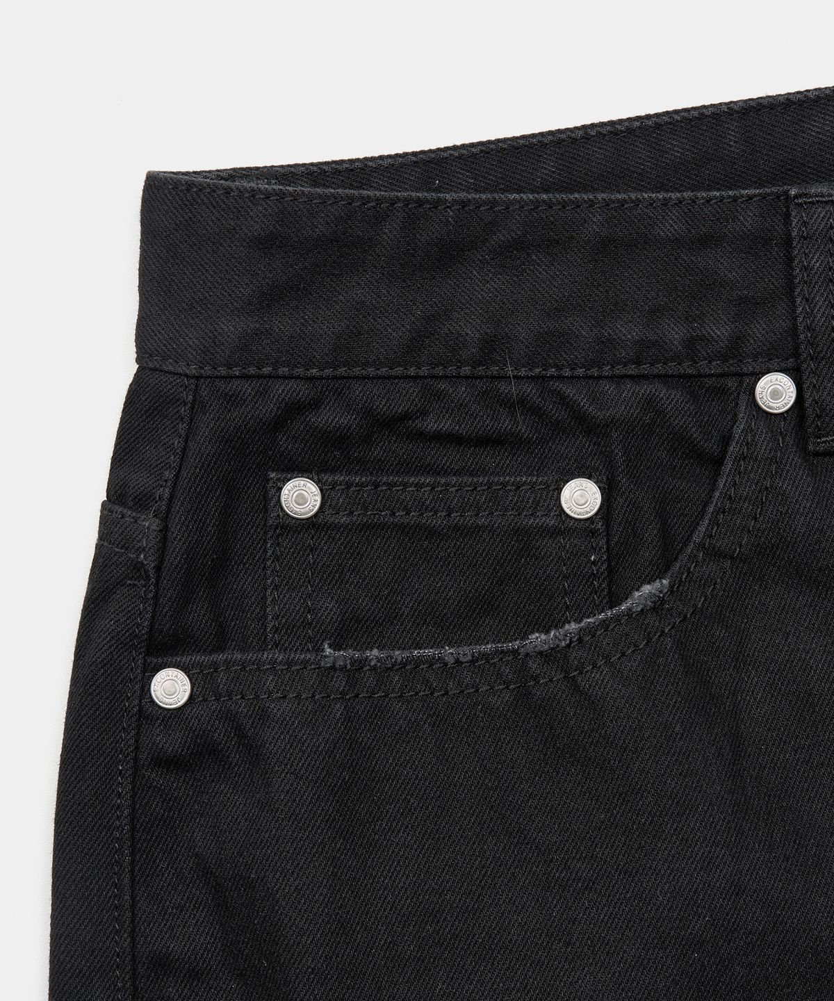 엑스컨테이너(EXCONTAINER) 그런지 포켓 플레어 데님 팬츠 (BLACK)