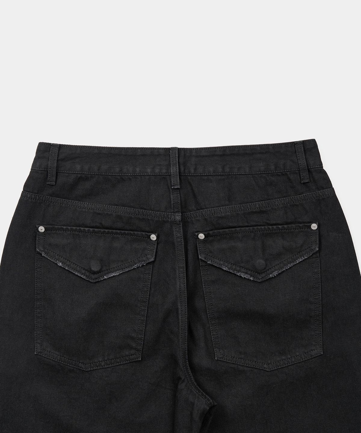 엑스컨테이너(EXCONTAINER) 그런지 포켓 플레어 데님 팬츠 (BLACK)