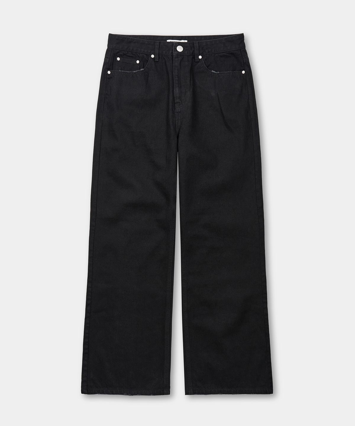 엑스컨테이너(EXCONTAINER) 그런지 포켓 플레어 데님 팬츠 (BLACK)