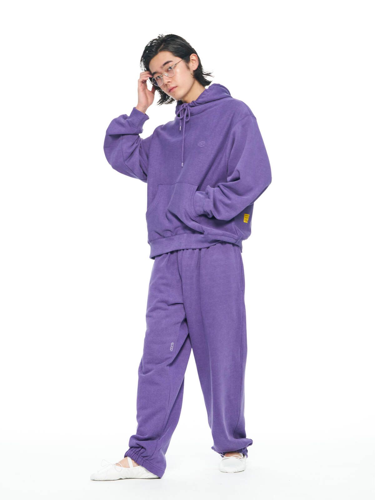 씨씨씨에스(CCCS) PURPLE BASIC LOGO SWEATPANTS