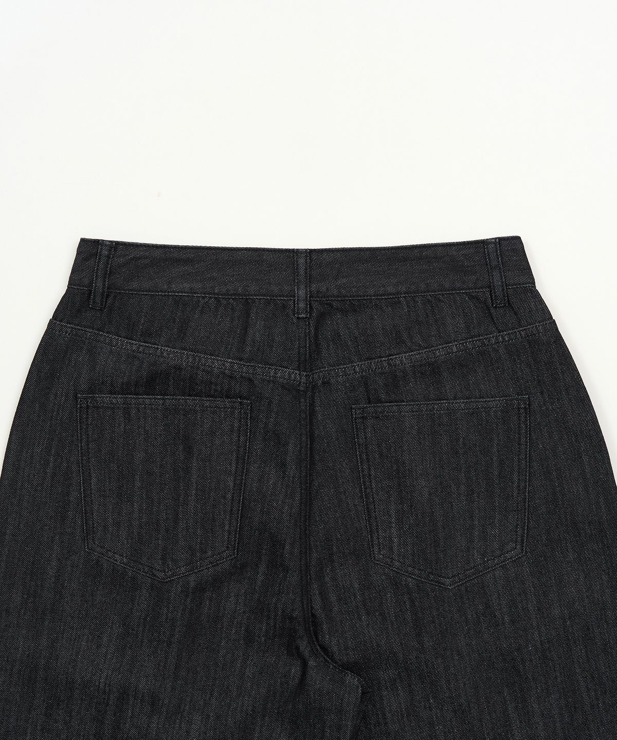 토피(TOFFEE) 원턱 로우 데님 팬츠 (BLACK)