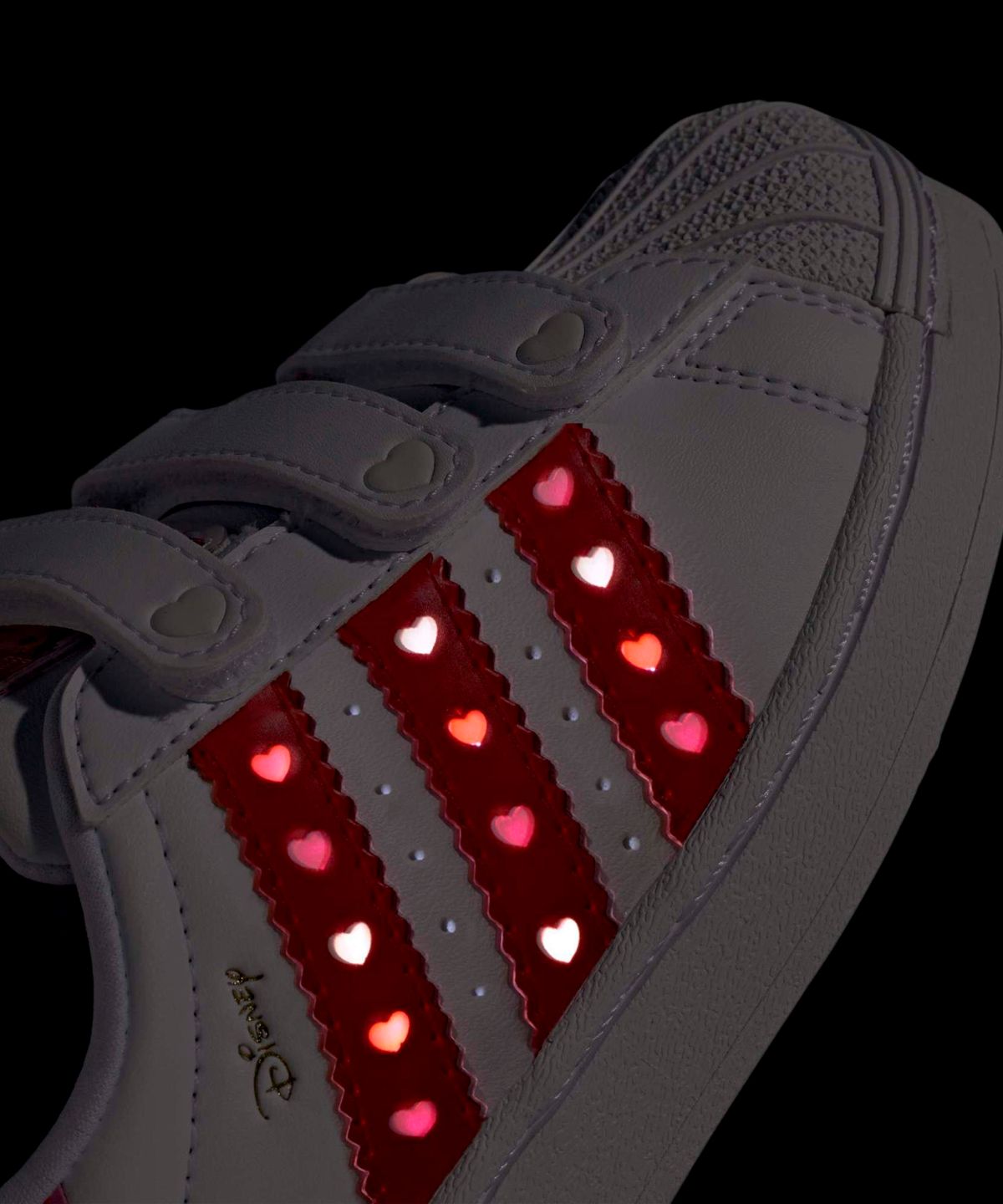 아디다스 키즈(ADIDAS KIDS) 아디다스 X 디즈니 엘리스 슈퍼스타 LED 라이트 컴포트 클로저 키즈  - 화이트  / KK1295