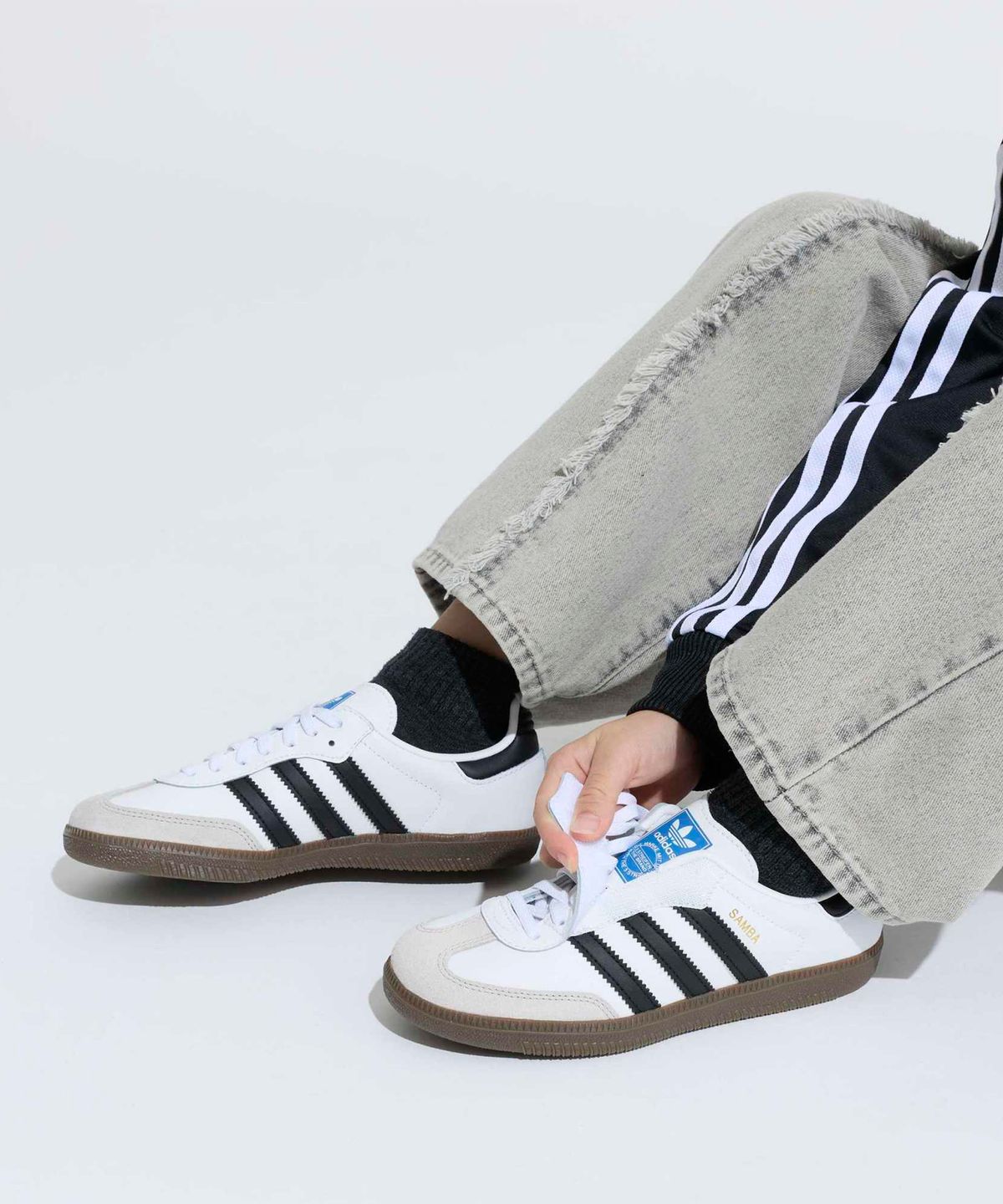 아디다스 키즈(ADIDAS KIDS) 삼바 OG 컴포트 클로저 키즈 - 화이트 / JQ6391