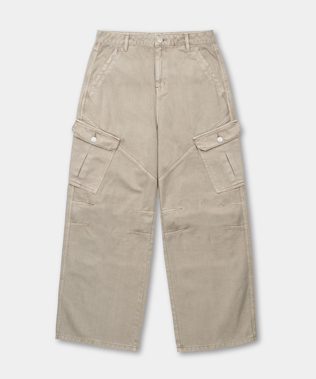 엑스컨테이너(EXCONTAINER) 빈티지 다이드 카고 팬츠 (BEIGE)