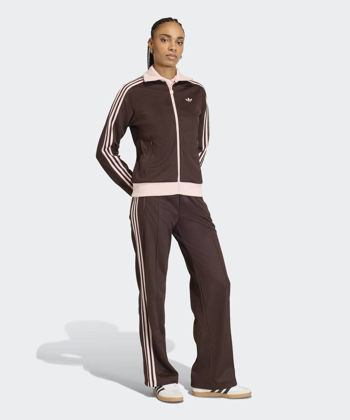아디다스(ADIDAS) 클래식 트랙탑 - 아우라커피:샌드핑크 / KD3742