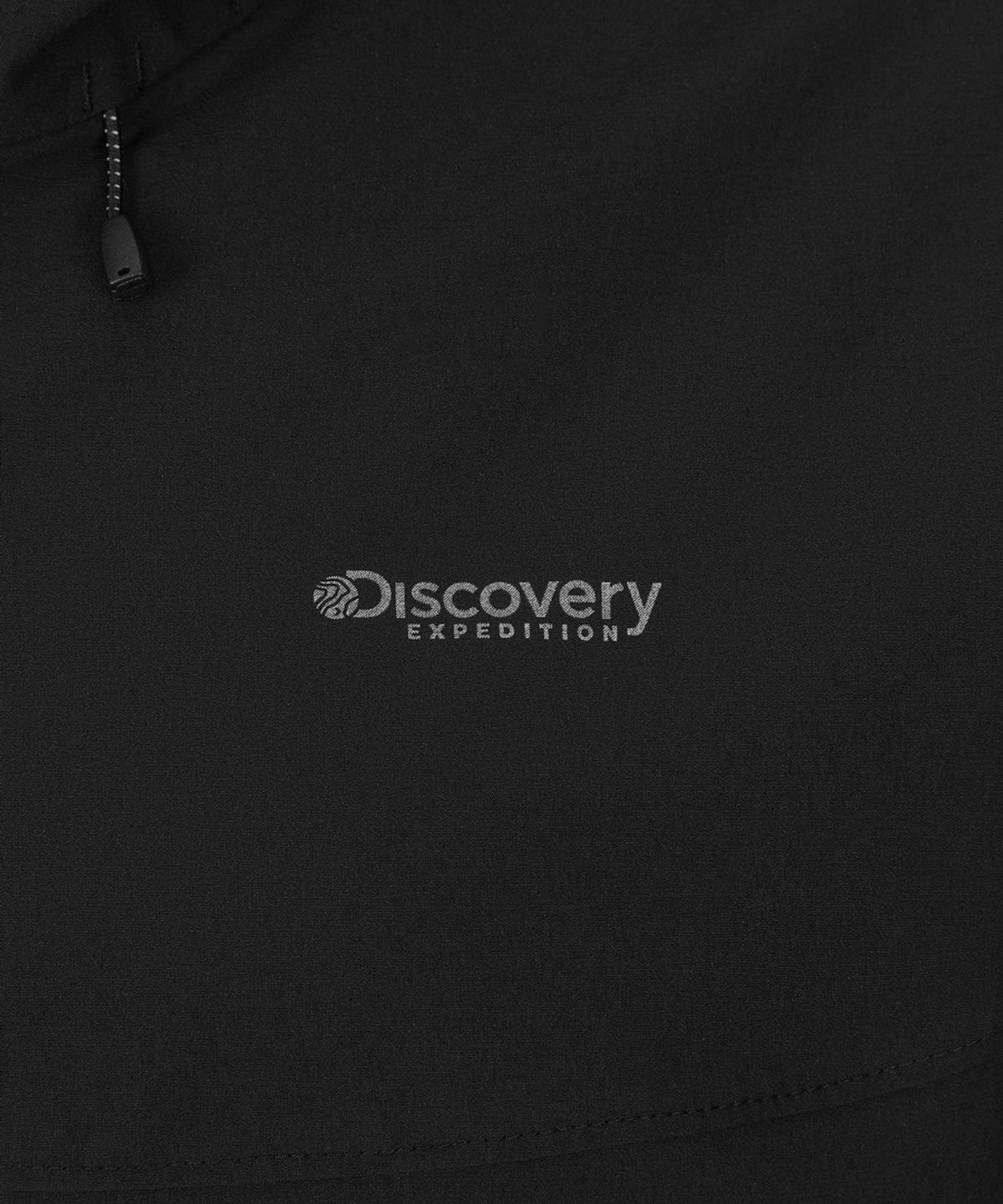 디스커버리 익스페디션(DISCOVERY EXPEDITION) 여성 스트레치 우븐 트레이닝 크롭 후드 아노락 (BLACK)