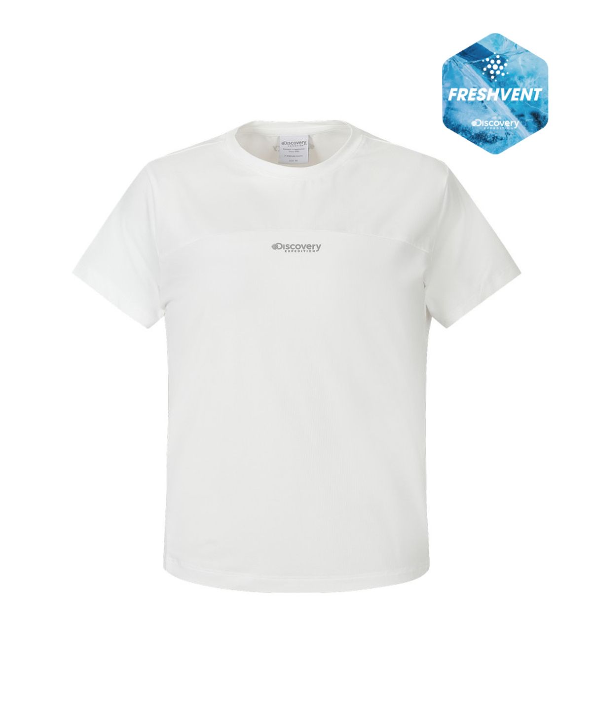 디스커버리 익스페디션(DISCOVERY EXPEDITION) 여성 프레시벤트 절개라인 반팔티셔츠 (WHITE)
