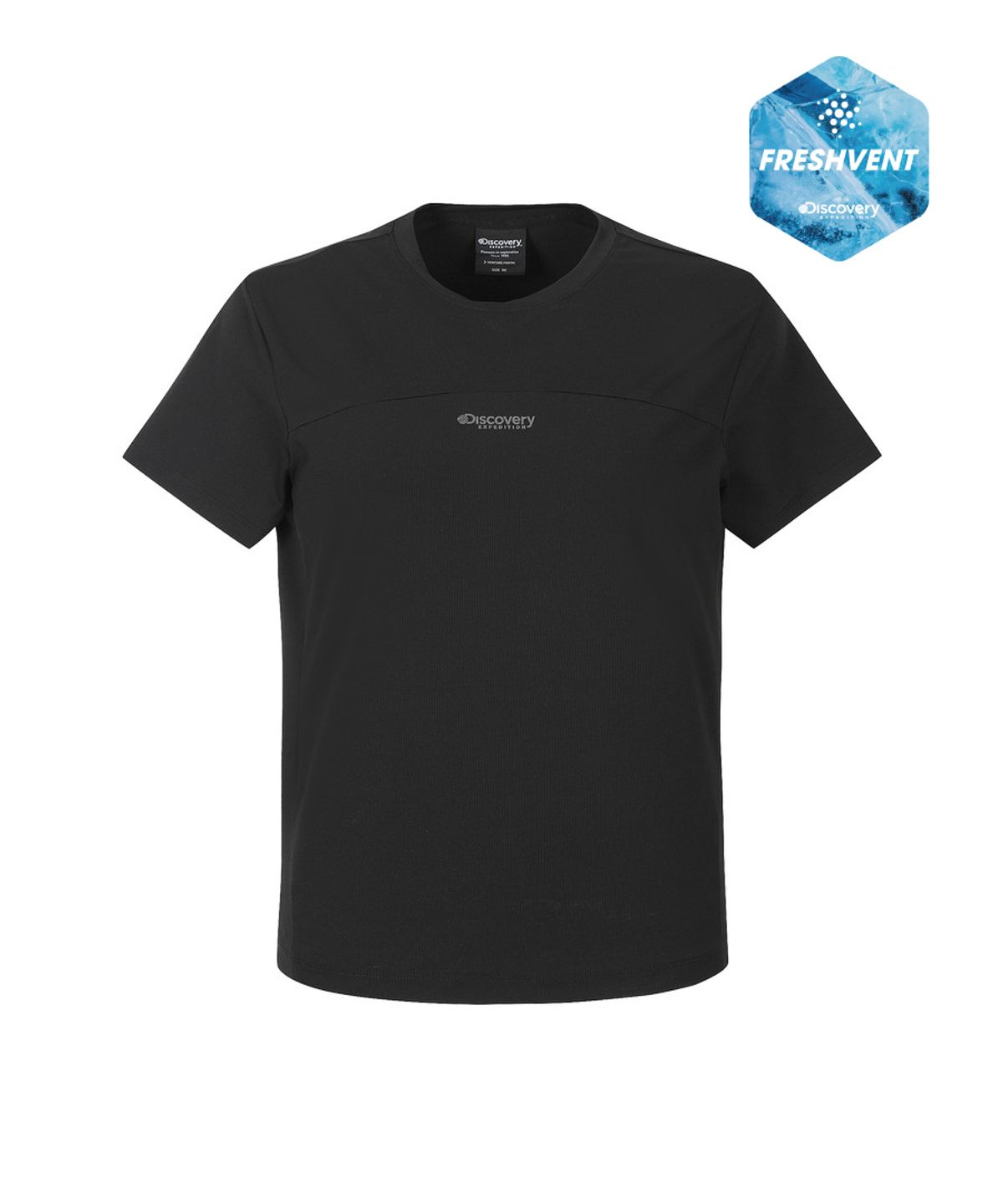 디스커버리 익스페디션(DISCOVERY EXPEDITION) 여성 프레시벤트 절개라인 반팔티셔츠 (BLACK)
