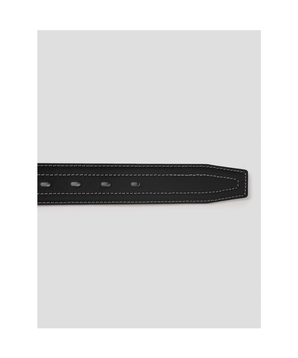 빈폴 액세서리(BEANPOLE ACCESSORY) 가죽 로고엠보 사각 버클 벨트  블랙