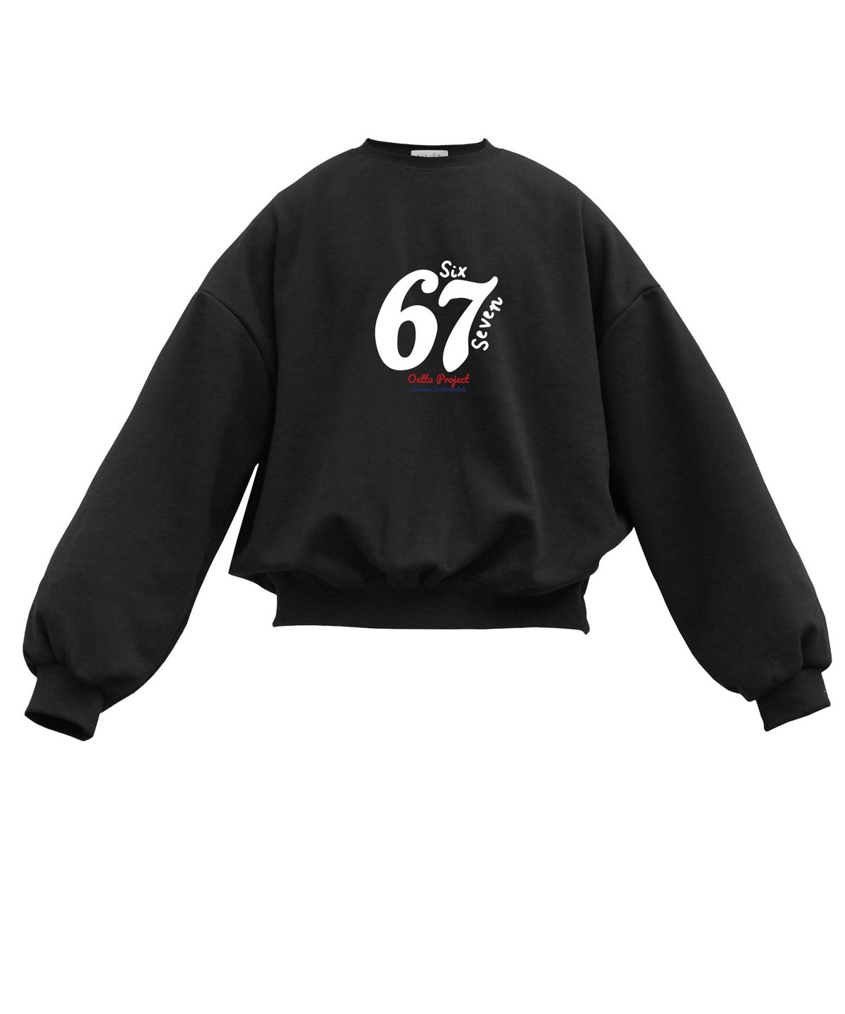 오에타(OETTA) 67 더블 코튼 오버숄더 벌룬핏 맨투맨
