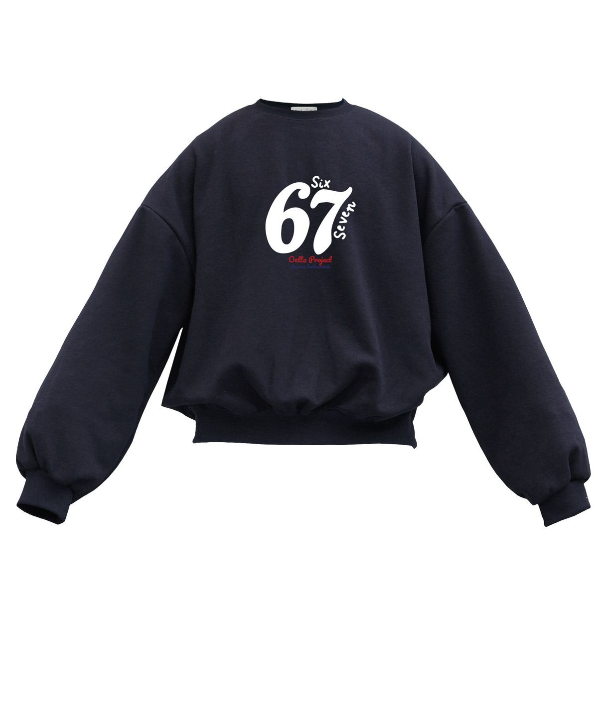 오에타(OETTA) 67 더블 코튼 오버숄더 벌룬핏 맨투맨