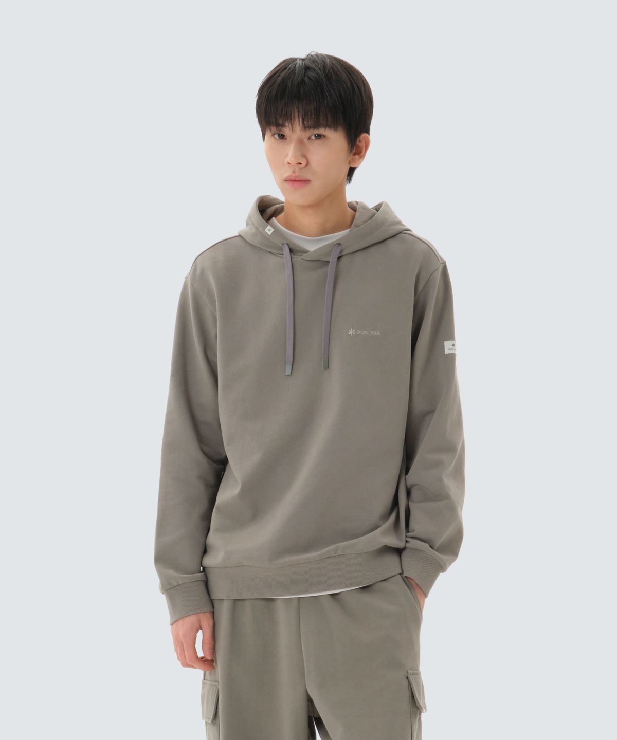 스노우피크 어패럴(SNOWPEAK APPAREL) 랜드 후드 티셔츠 (S26SMFHD50) Vintage Gray