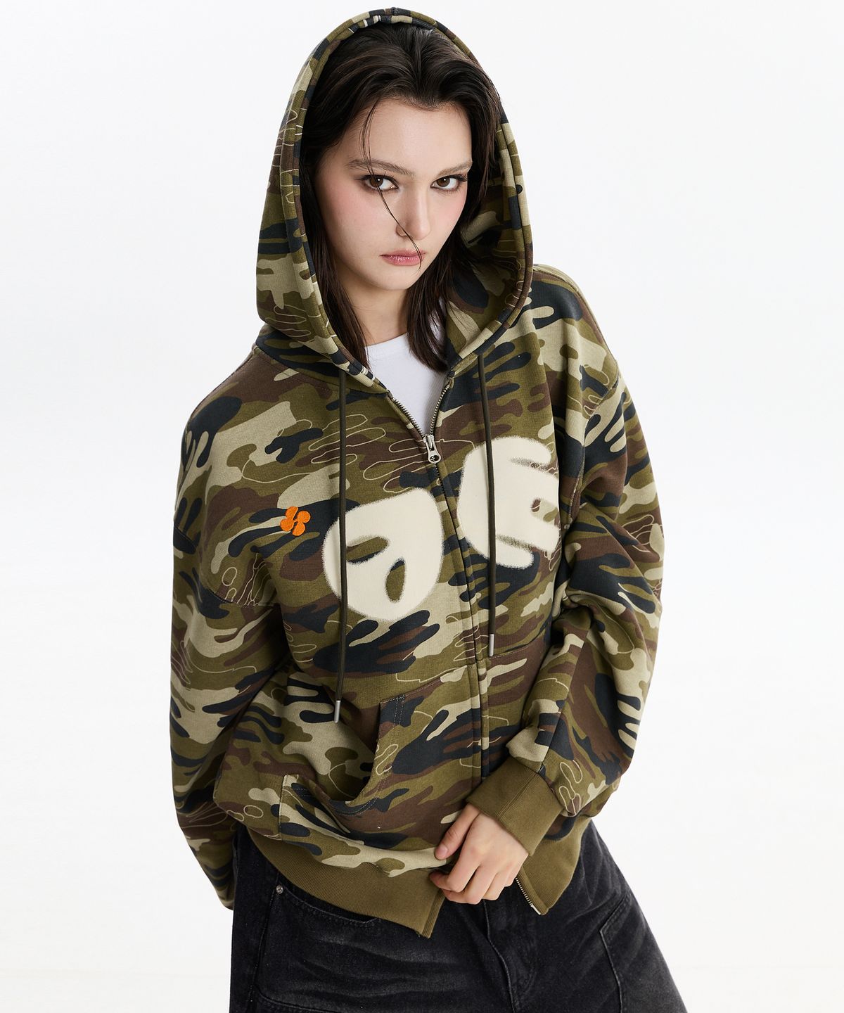 후드후드(HOODHOOD) 에일리언 후드 집업 카모