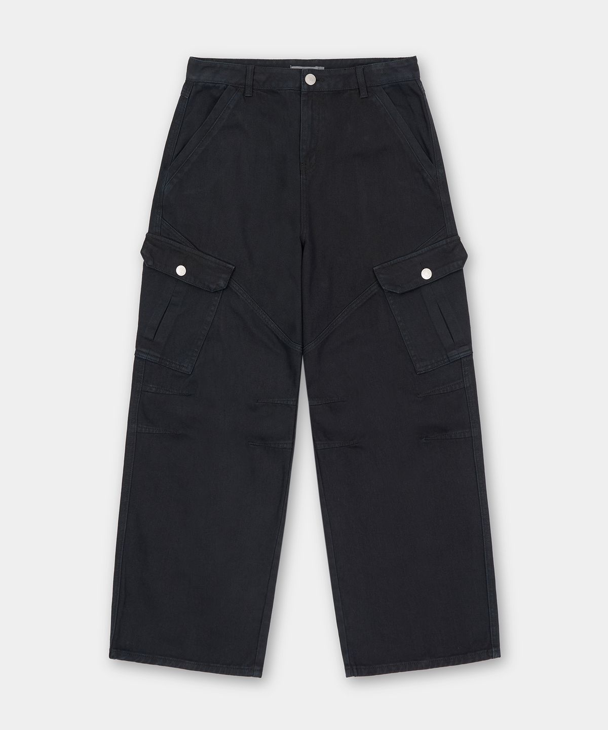 엑스컨테이너(EXCONTAINER) 빈티지 다이드 카고 팬츠 (BLACK)