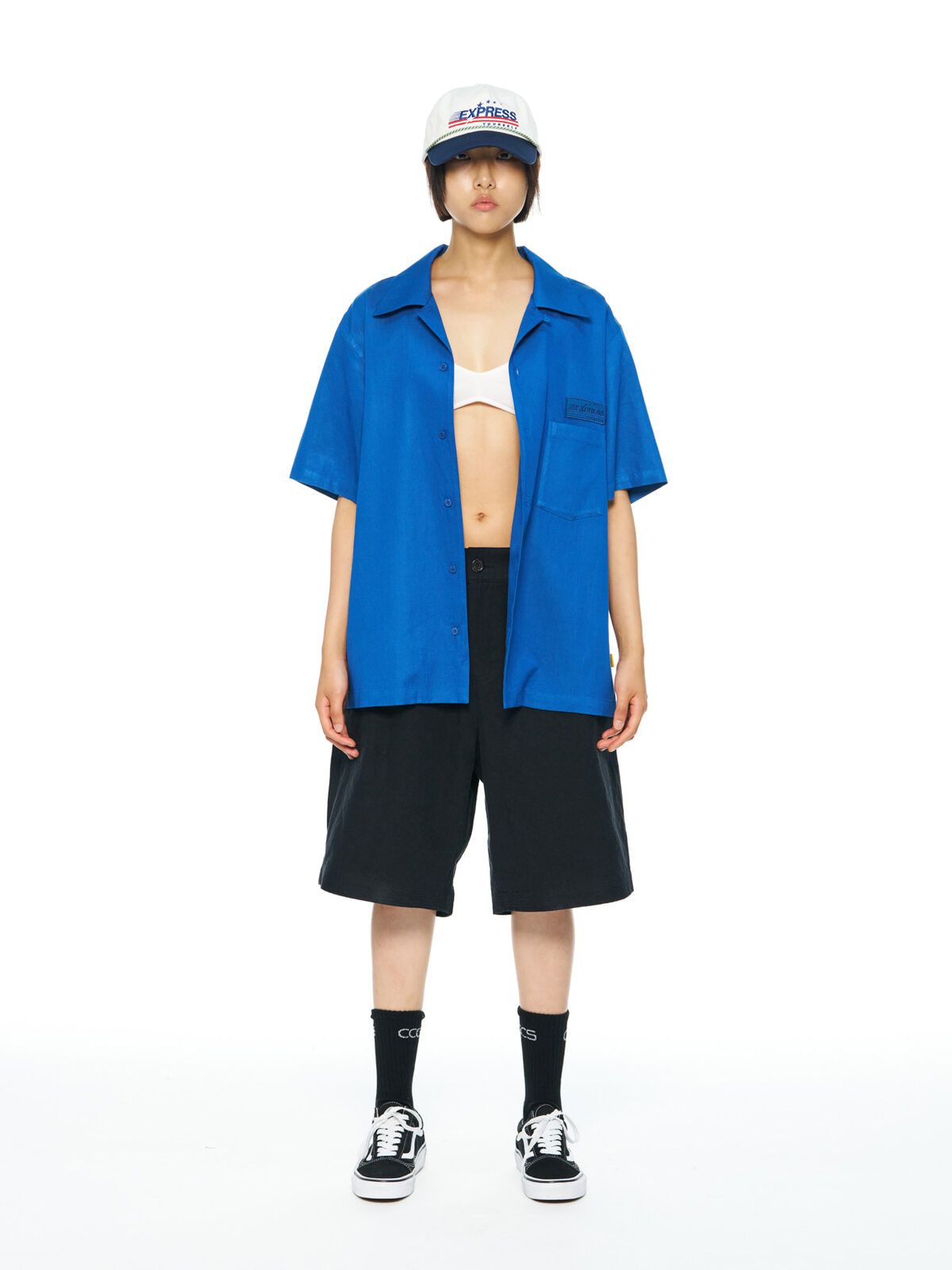 씨씨씨에스(CCCS) BLUE CAMP COLLAR SHIRTS
