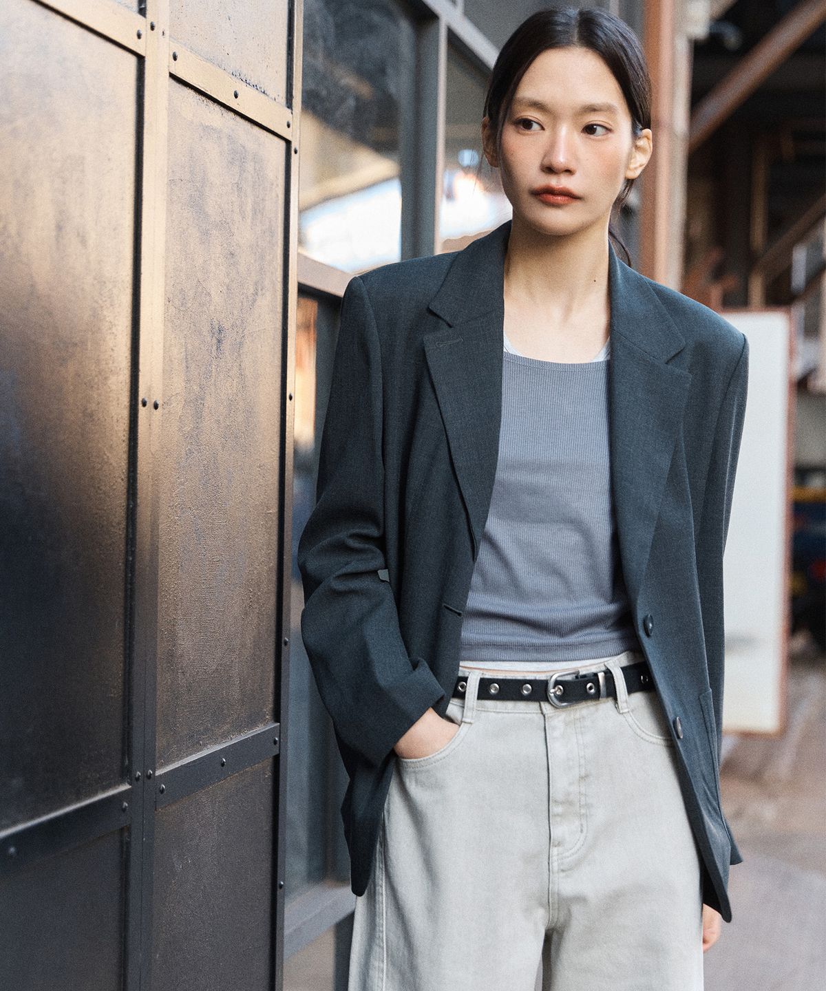 미쏘(MIXXO) 오버핏 테일러드자켓_MIWJKG31PC