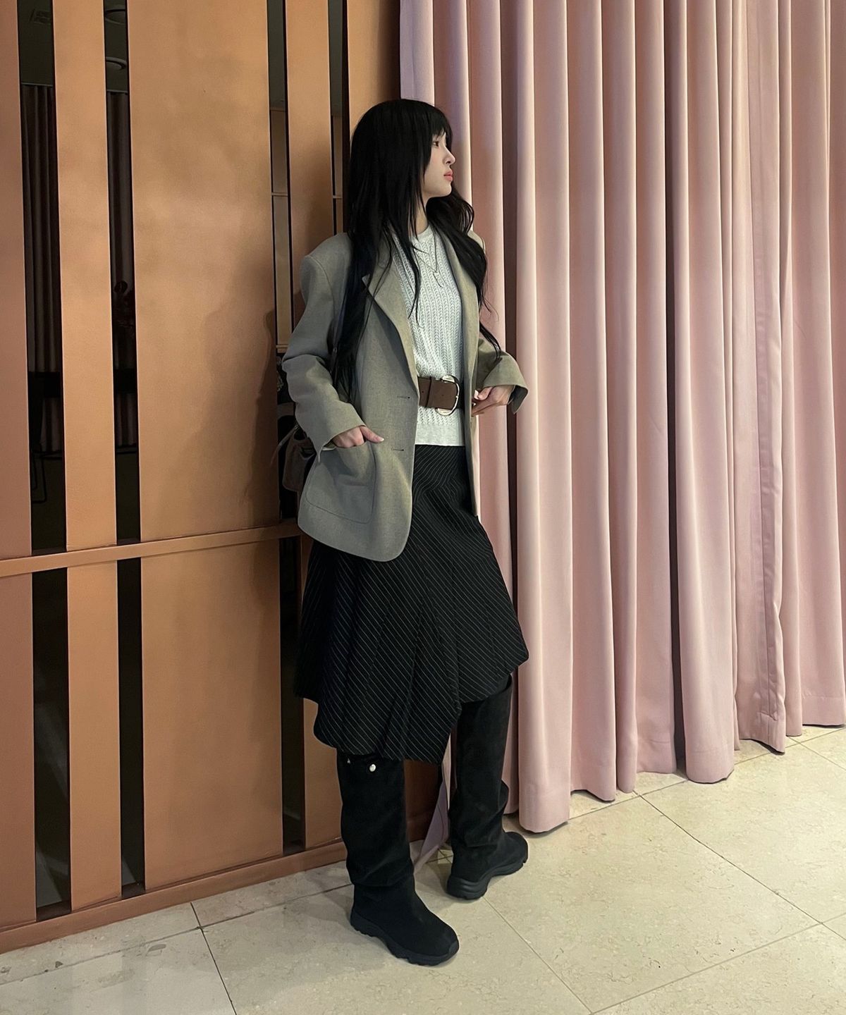 미쏘(MIXXO) 오버핏 테일러드자켓_MIWJKG31PC
