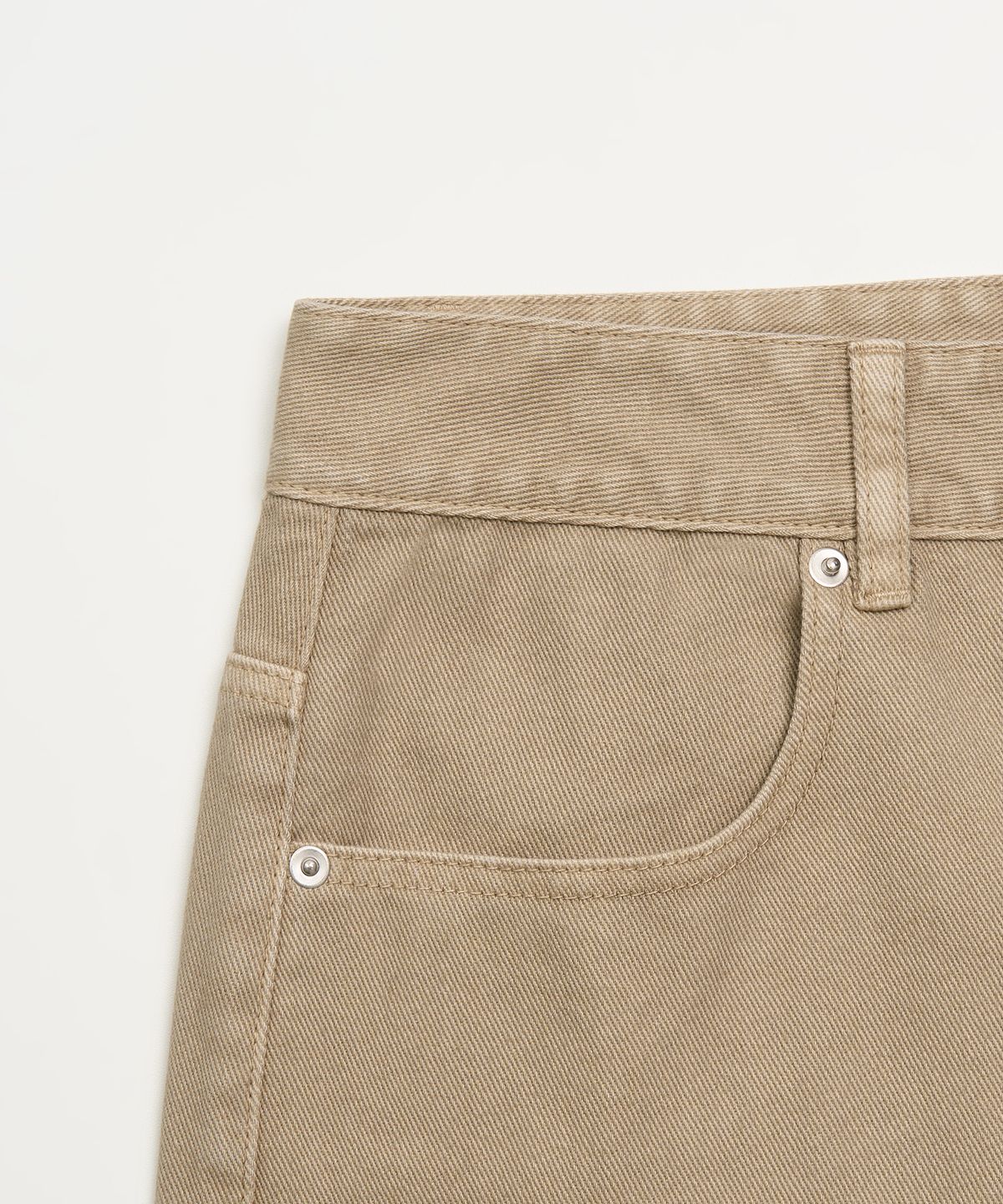 토피(TOFFEE) 딥 커브드 데님 팬츠 (BEIGE)