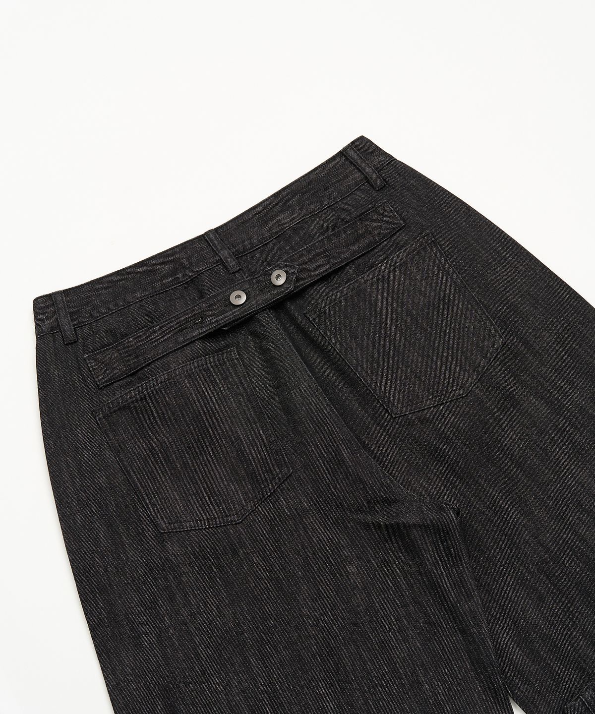 토피(TOFFEE) 신치 백 스티치 데님 팬츠 (BLACK)