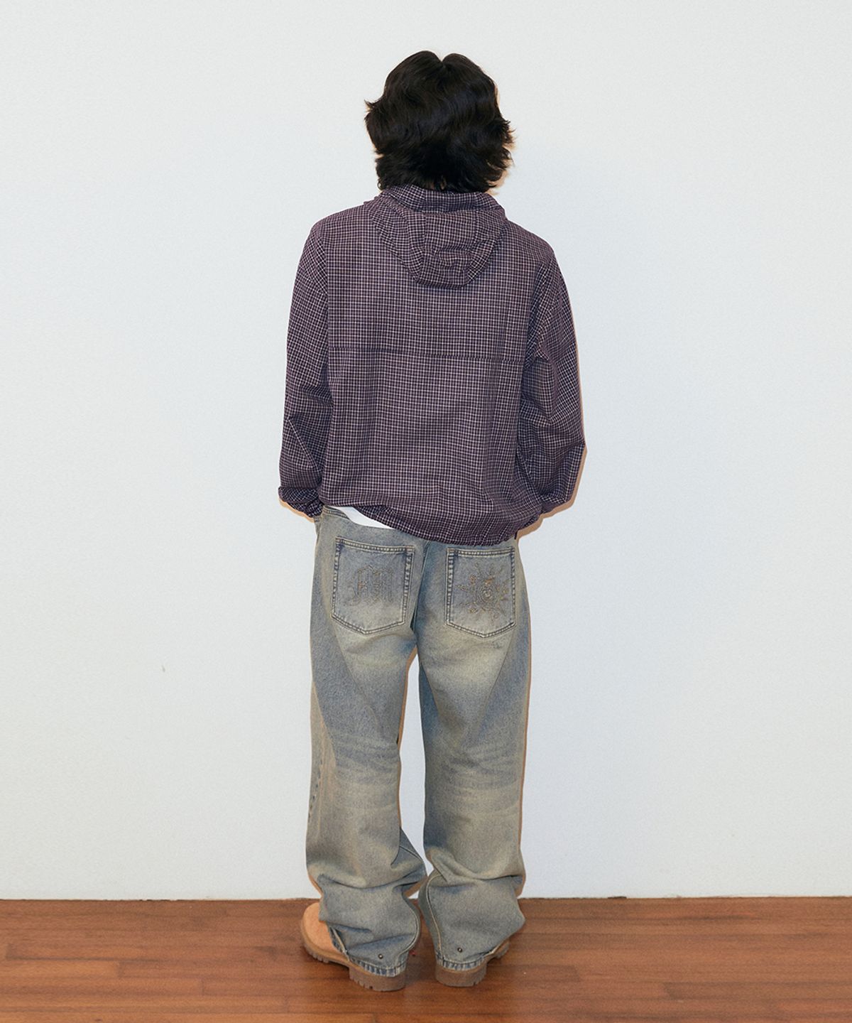 마하그리드(MAHAGRID) CHECK WINDBREAKER PURPLE(MG2GSMB961A)