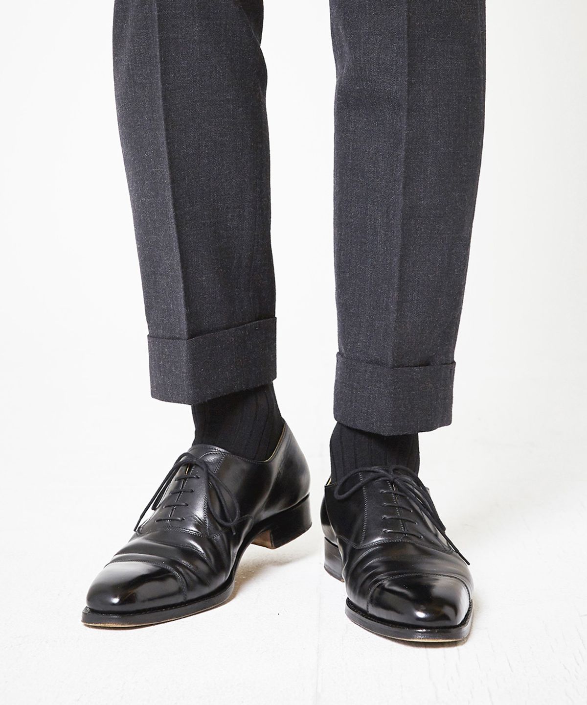 보타(VOTTA) OTC RIB Jet Black (KNEE HIGH SOCKS)
