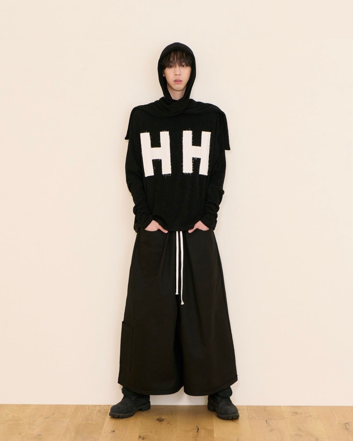 코키(COKIE) COKIE 26FW H.H HOODIE SCARF BLACK