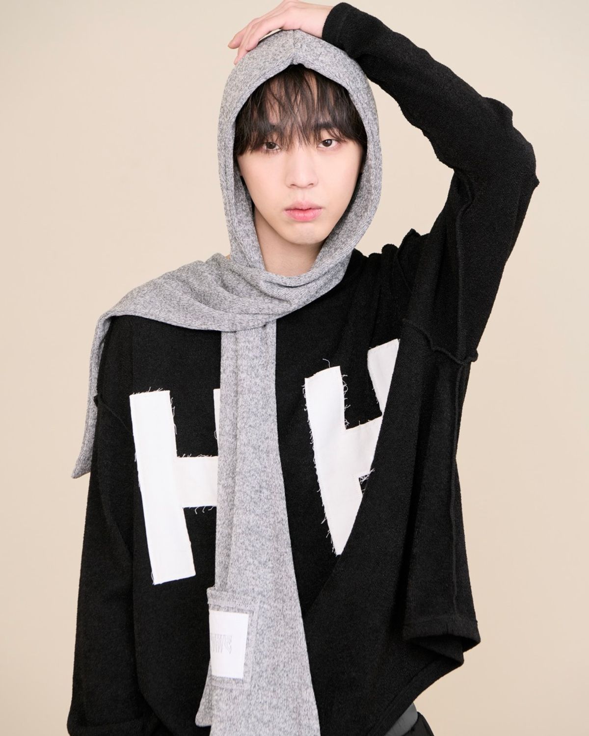 코키(COKIE) COKIE 26FW H.H HOODIE SCARF GREY