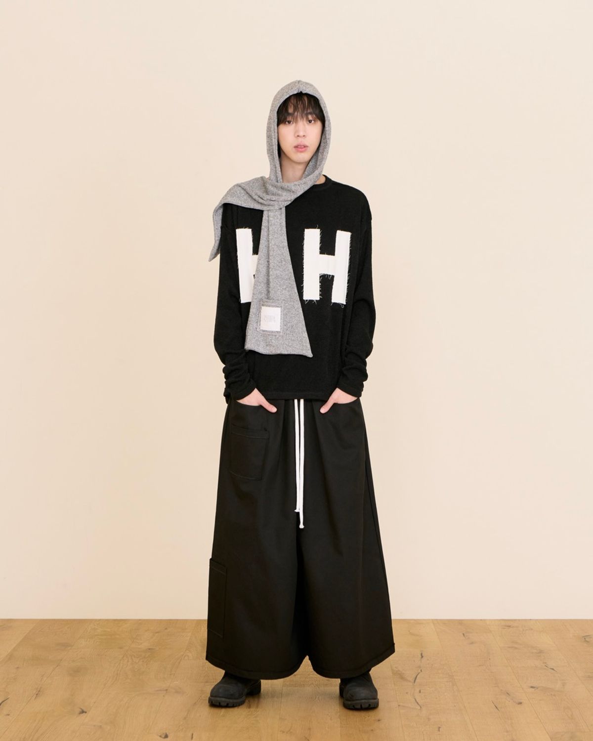 코키(COKIE) COKIE 26FW H.H HOODIE SCARF GREY