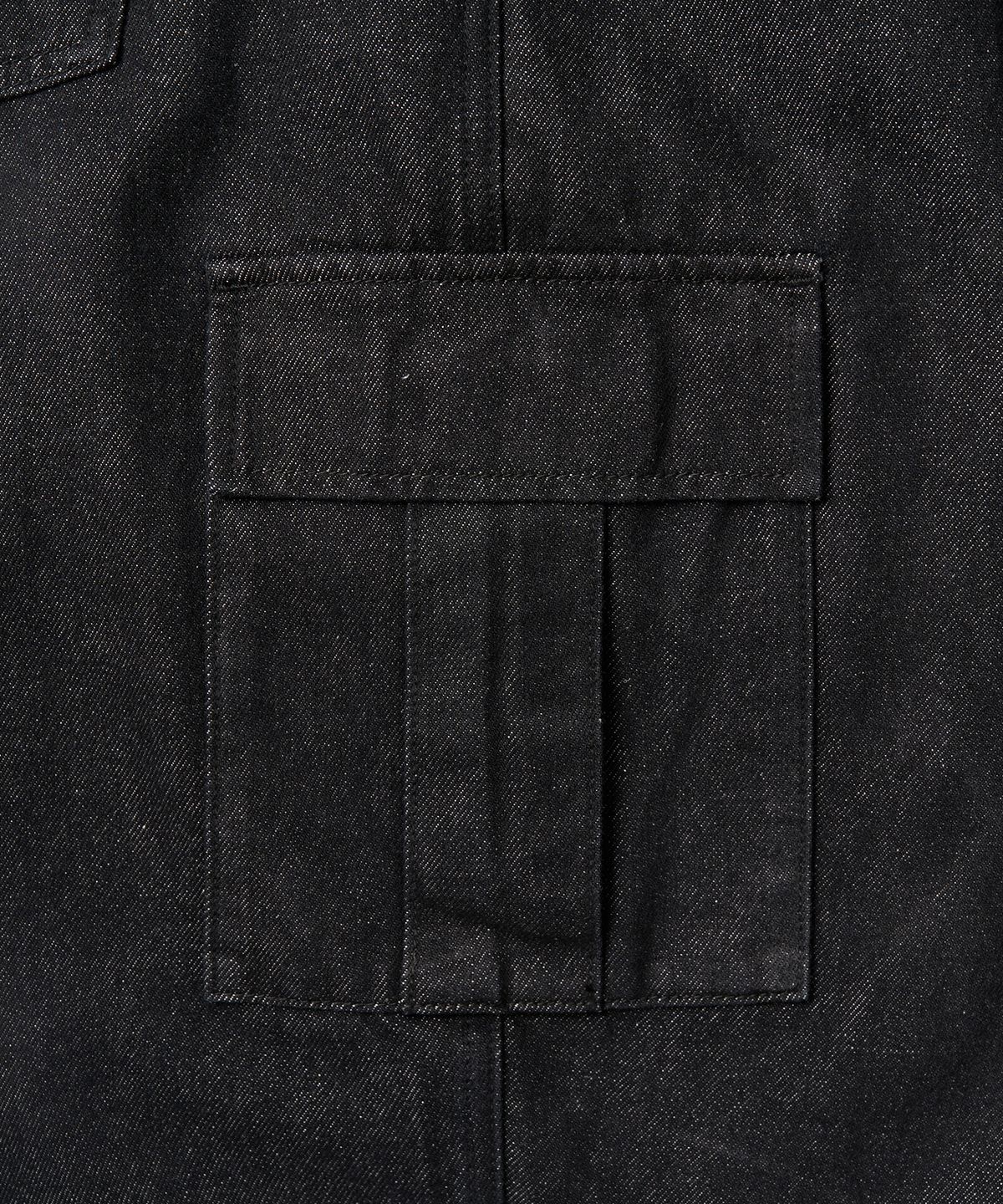 엑스컨테이너(EXCONTAINER) 로우 벌룬 카고 데님 팬츠 (BLACK)