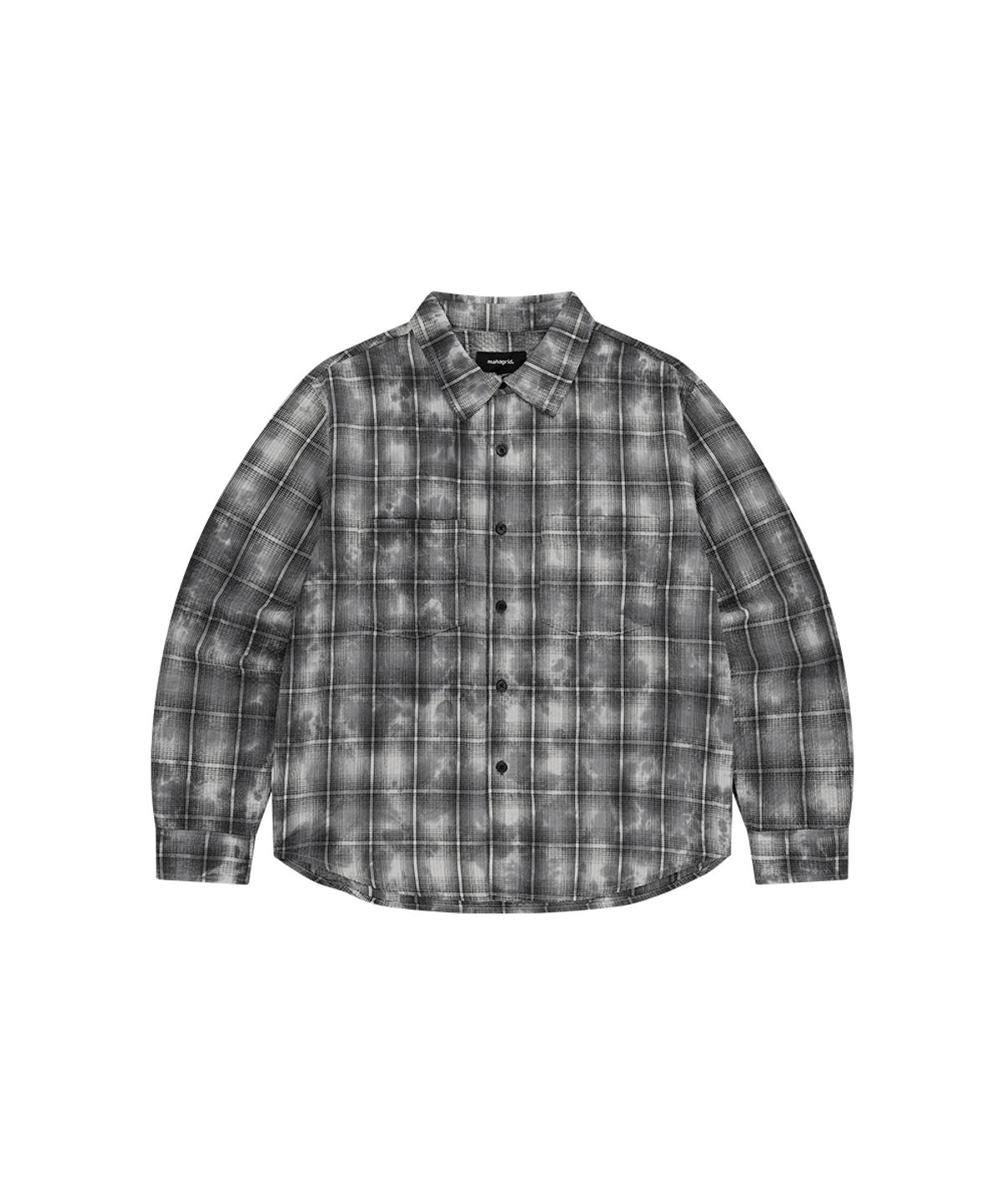 마하그리드(MAHAGRID) OVERDYED CHECK SHIRT CHARCOAL(MG2GSMW321A)