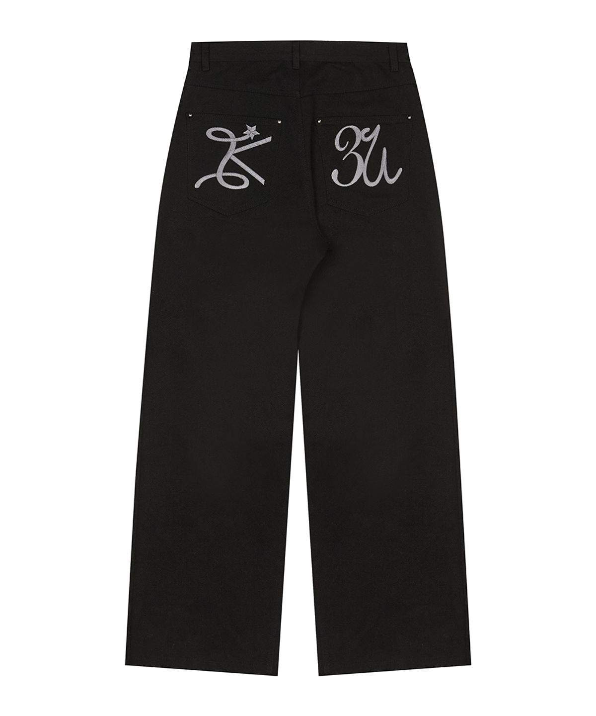 러브이즈트루(LUVISTRUE) BASIC ILOVEU WIDE PANTS(BLACK)