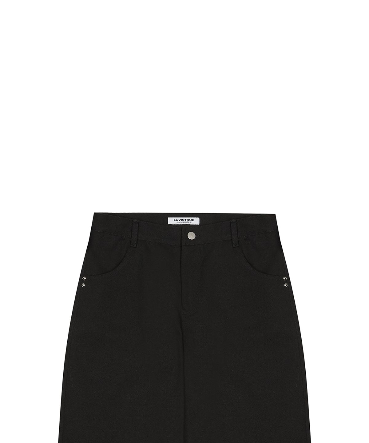 러브이즈트루(LUVISTRUE) BASIC ILOVEU WIDE PANTS(BLACK)