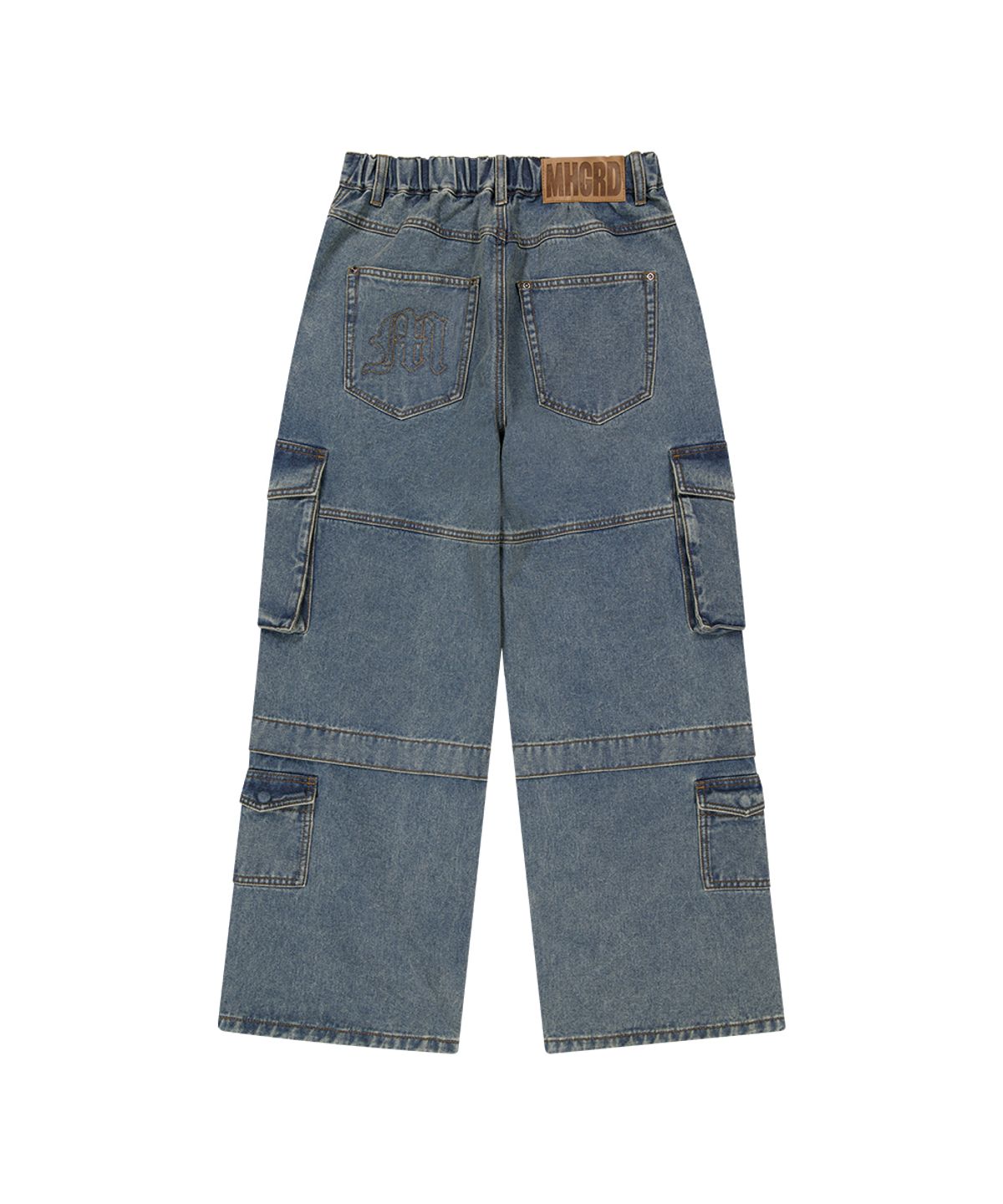 마하그리드(MAHAGRID) WIDE CARGO DENIM PANT BLUE(MG2ESMD112A)