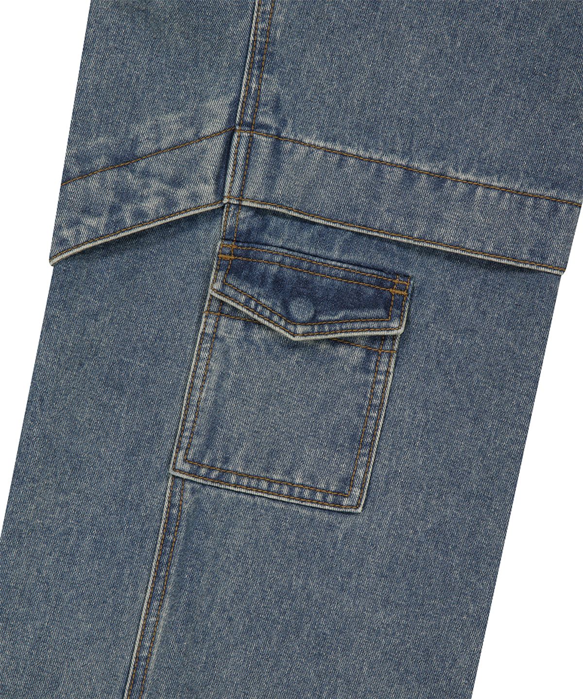 마하그리드(MAHAGRID) WIDE CARGO DENIM PANT BLUE(MG2ESMD112A)