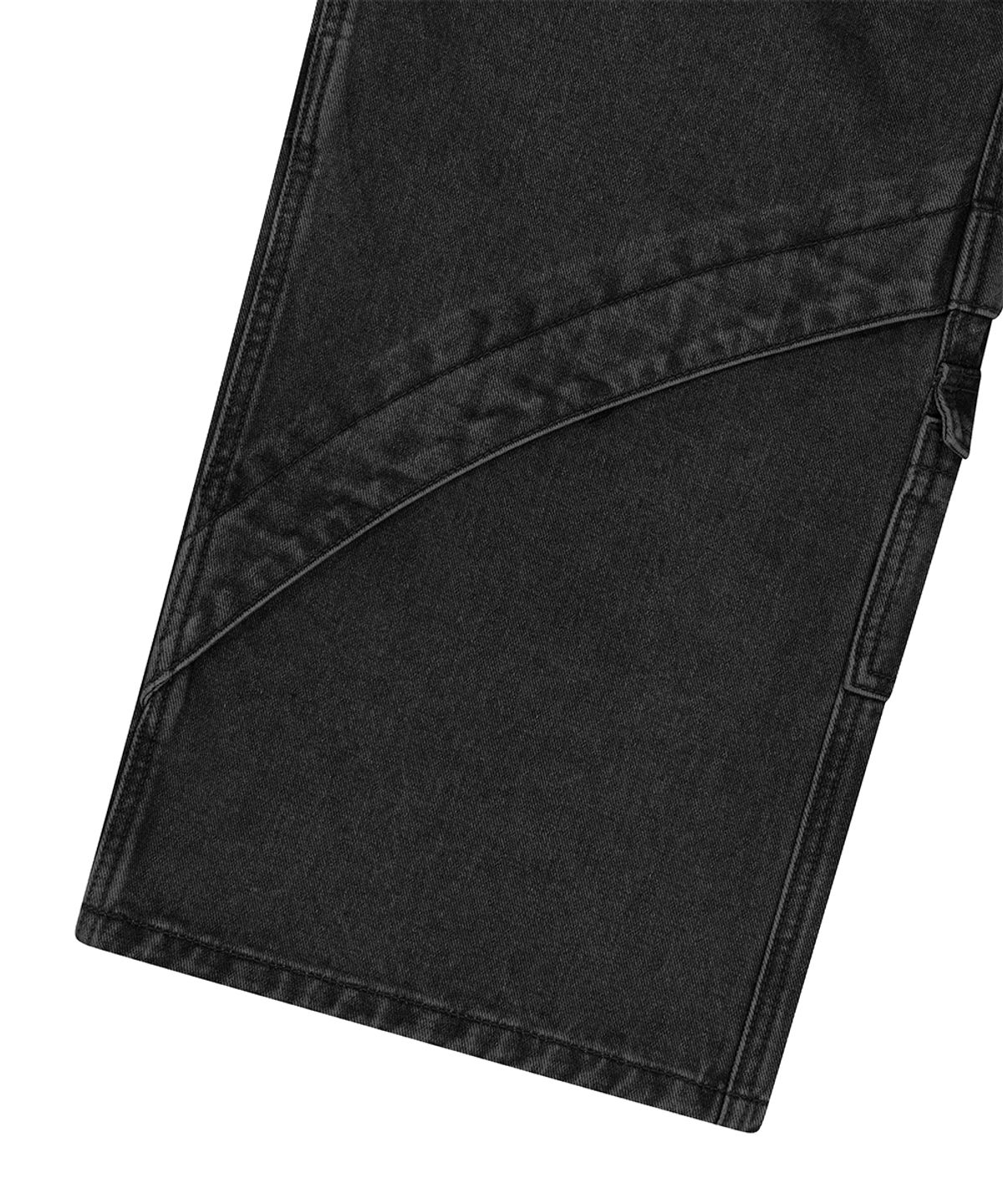 마하그리드(MAHAGRID) WIDE CARGO DENIM PANT BLACK(MG2ESMD112A)