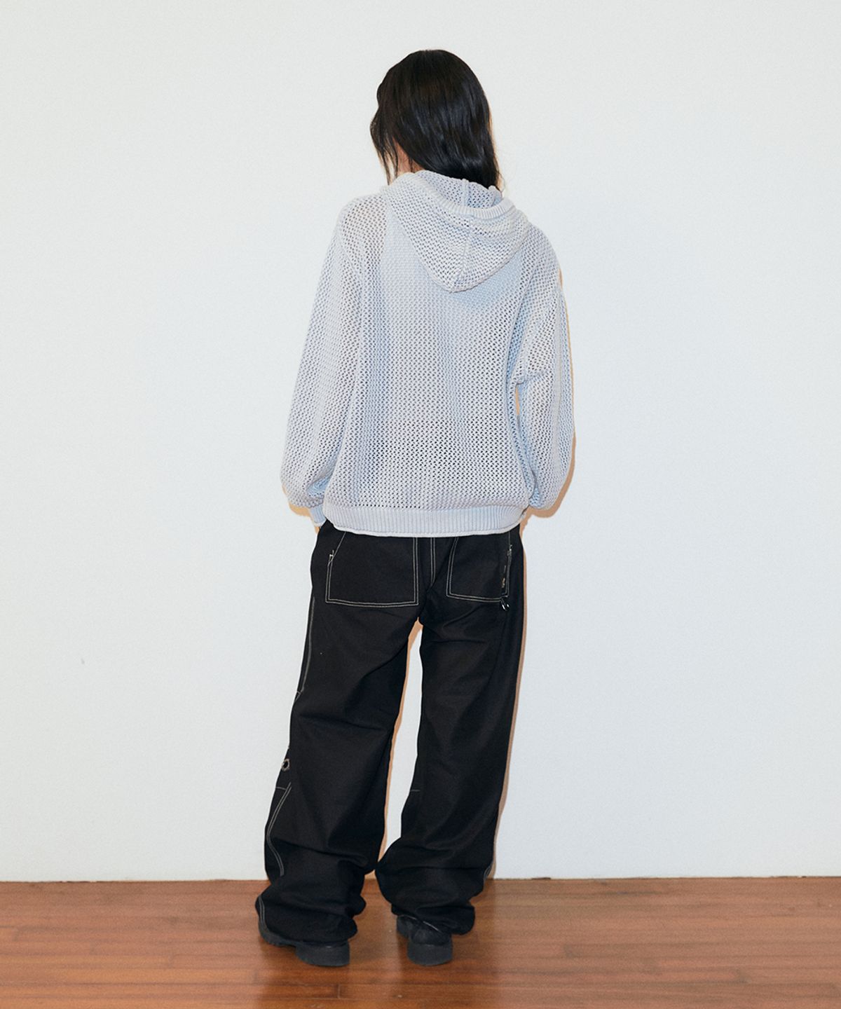 마하그리드(MAHAGRID) PIGMENT MESH ZIP UP KNIT SKY BLUE(MG2GSMK687A)