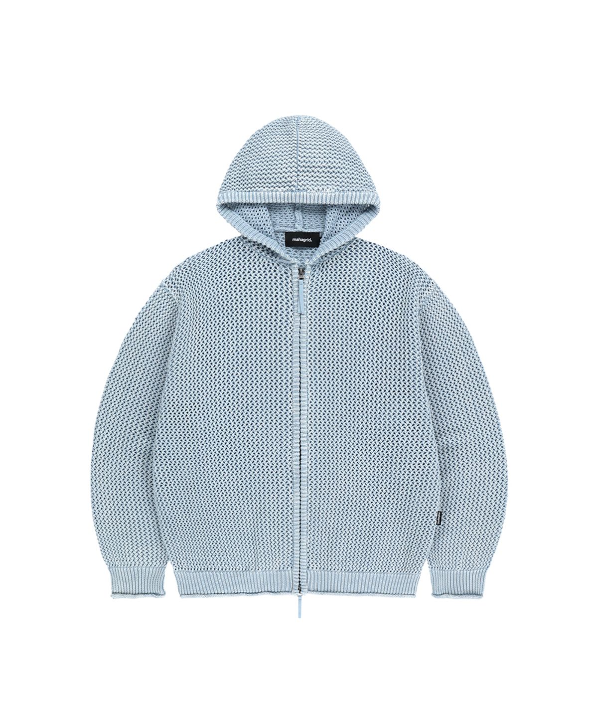 마하그리드(MAHAGRID) PIGMENT MESH ZIP UP KNIT SKY BLUE(MG2GSMK687A)