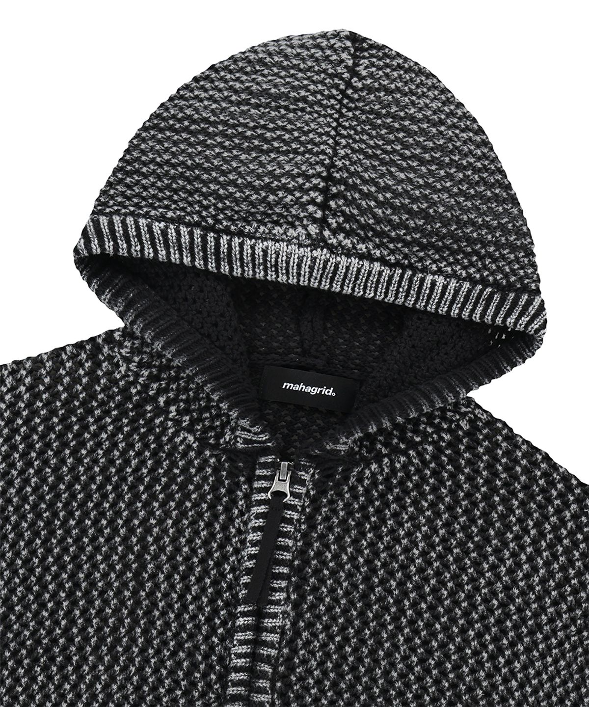 마하그리드(MAHAGRID) PIGMENT MESH ZIP UP KNIT BLACK(MG2GSMK687A)