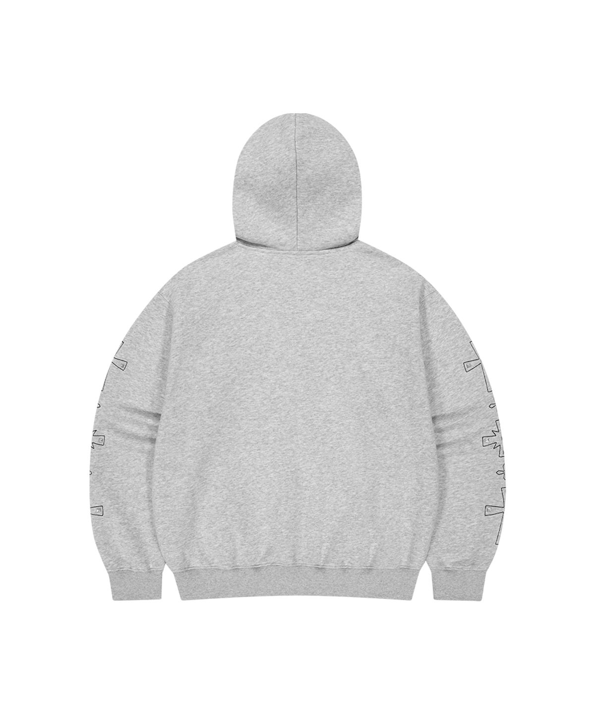 마하그리드(MAHAGRID) CROSS STUD HOOD ZIP UP GREY(MG2GSMM480A)