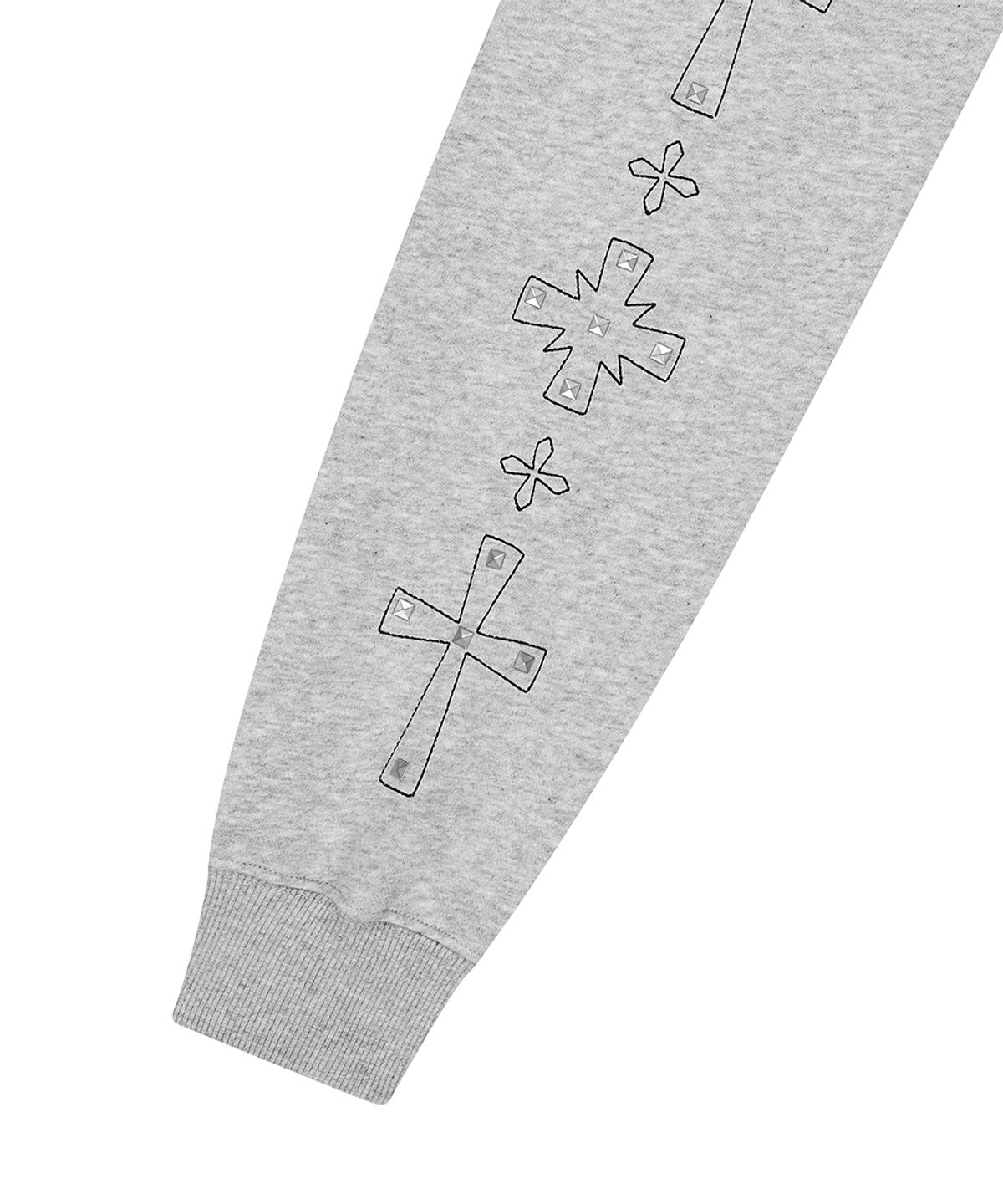 마하그리드(MAHAGRID) CROSS STUD HOOD ZIP UP GREY(MG2GSMM480A)