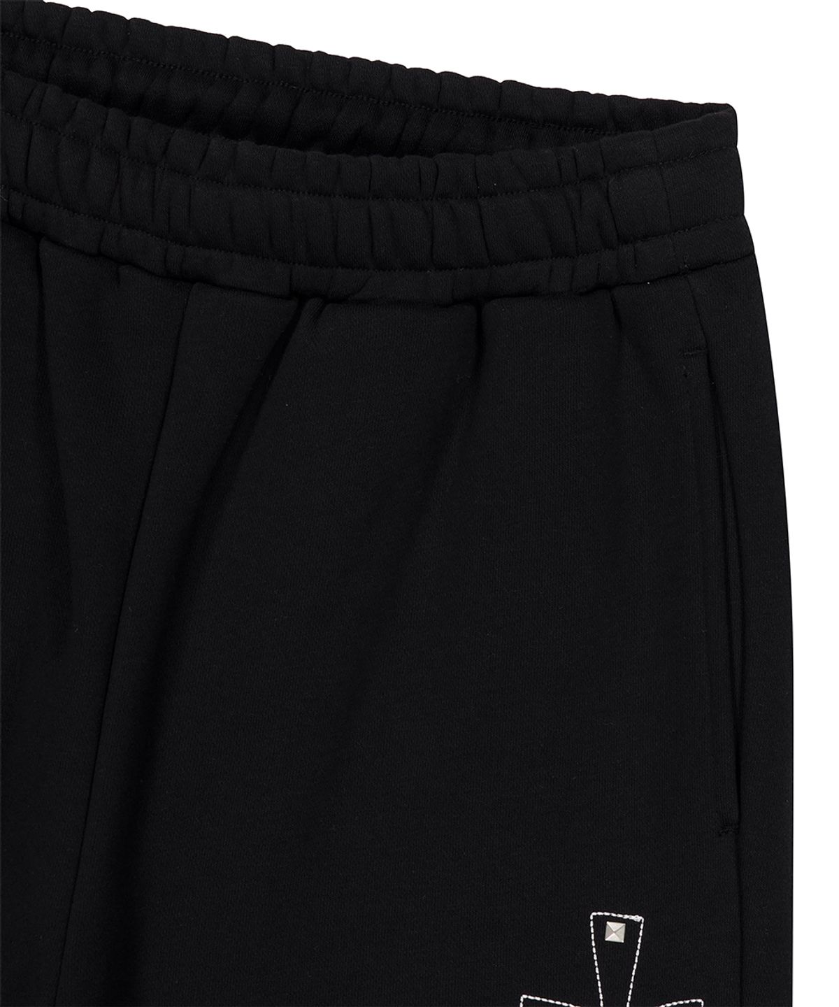 마하그리드(MAHAGRID) CROSS STUD SWEATPANT BLACK(MG2GSMPA09A)